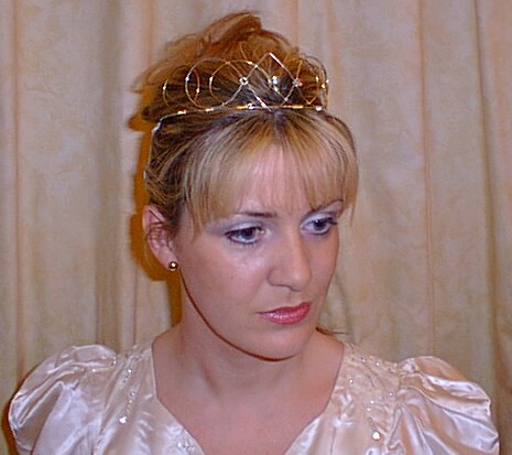 Celtic Dove Tiara is a Gold and Silver interwoven traditional Celtic Knot 
